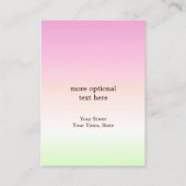 Koekjes en koekjes Visitekaartje (Achterkant)