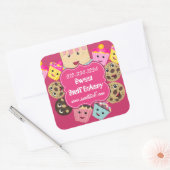Koekjes en koekjes voor zoete taart vierkante sticker (Envelop)