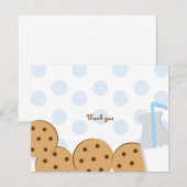 Koekjes en melk Dank je wel Bedankkaart (Voorkant / Achterkant)