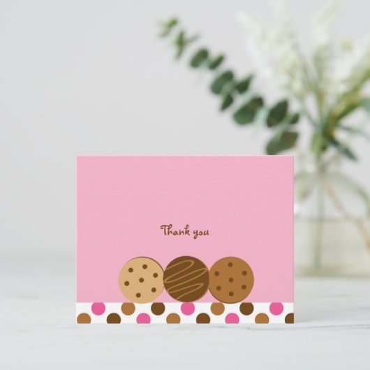 Koekjes en melk Dank je wel Bedankkaart (Staand voorkant)