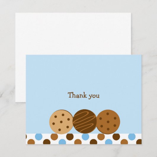Koekjes en melk Dank je wel Kaart (Voorkant / Achterkant)