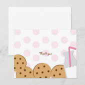 Koekjes en melk Dank je wel Notitiekaartje (Voorkant / Achterkant)