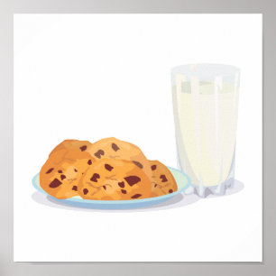 koekjes en melk poster