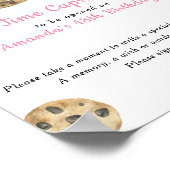 Koekjes en melk Tijdcapsule 1e verjaardag Poster (Hoek)