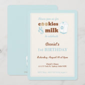 Koekjes en Melk Uitnodiging om de dag te vieren, B (Voorkant / Achterkant)