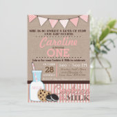 Koekjes en Melk Verzoeken van de Partij van de Dag Kaart (Staand voorkant)