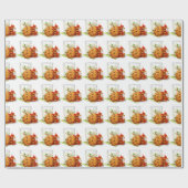 Koekjes en melk voor de kerstman cadeaupapier (Vlak)