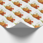 Koekjes en melk voor de kerstman cadeaupapier (Hoek)