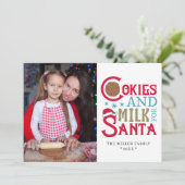 Koekjes en melk voor kerstfeestfoto (Staand voorkant)