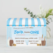 Koekjes en Melkjongen Birthday Party Kaart (Staand voorkant)