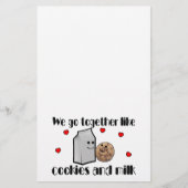 Koekjes en melkliefde briefpapier (Voorkant)