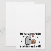 Koekjes en melkliefde briefpapier (Voorkant / Achterkant)