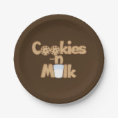 Koekjes en Melkwoordkunstpapier bord (Voorkant)