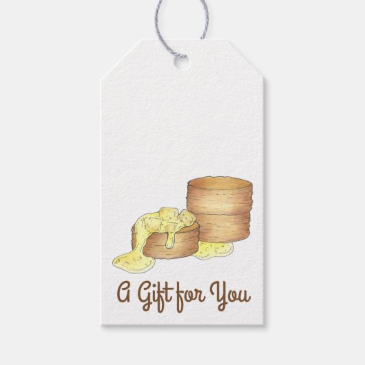 Koekjes en sauskorrelig Zuidelijke Ontbijtvoedsel Cadeaulabel (Voorkant)