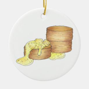 Koekjes en sauskorrelig Zuidelijke Ontbijtvoedsel Keramisch Ornament
