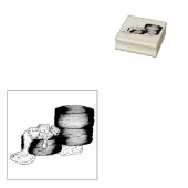 Koekjes en sauskorrelig Zuidelijke Ontbijtvoedsel Rubberstempel (Gestempeld)