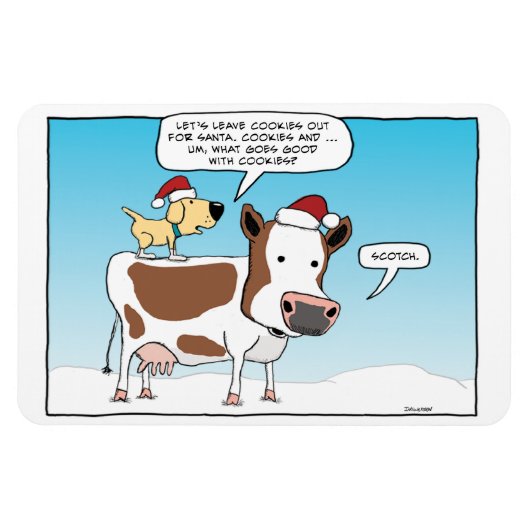 Koekjes en Scotch voor Santa magnet Magneet (Horizontaal)