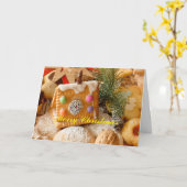 Koekjes en snoep Kerstkaart Kaart (Gele Bloem)
