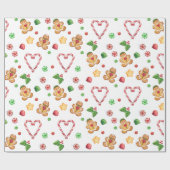 Koekjes en Snoep, zoete ontbijtkoeken Cadeaupapier (Vlak)