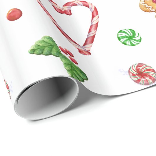 Koekjes en Snoep, zoete ontbijtkoeken Cadeaupapier (Rol Hoek)