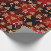 Koekjes en snoepjes op pset cadeaupapier (Hoek)