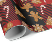 Koekjes en snoepjes op pset cadeaupapier (Rol Hoek)
