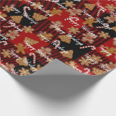 Koekjes en snoepjes op pset cadeaupapier (Hoek)