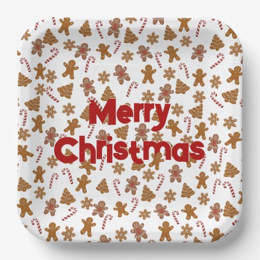 Koekjes en snoepjes papieren bordje (Voorkant)