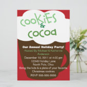 Koekjes en uitnodiging voor een cacao-feestdag (Staand voorkant)