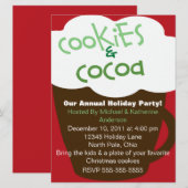 Koekjes en uitnodiging voor een cacao-feestdag (Voorkant / Achterkant)