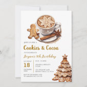 Koekjes en warme cacao 5e verjaardag kerstfeest kaart (Voorkant)