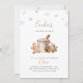 Koekjes en warme cacao kinderen verjaardag kaart (Voorkant)