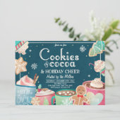 Koekjes en warme cacaofeestdagen kaart (Staand voorkant)