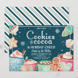 Koekjes en warme cacaofeestdagen kaart