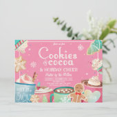 Koekjes en warme cacaofeestdagen kaart (Staand voorkant)