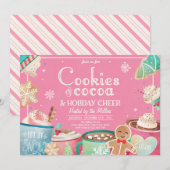 Koekjes en warme cacaofeestdagen kaart (Voorkant / Achterkant)