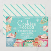 Koekjes en warme cacaofeestdagen kaart (Voorkant / Achterkant)