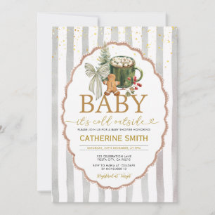Koekjes en warme chocolade baby shower kaart