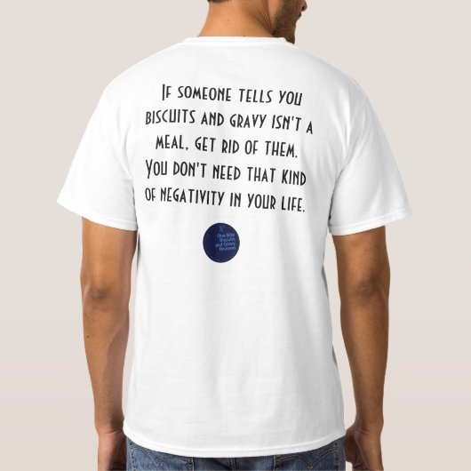 Koekjes en zeep zijn een meel t-shirt (Achterkant)