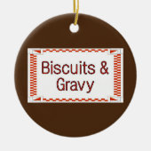 Koekjes en zwaardvis keramisch ornament (Voorkant)