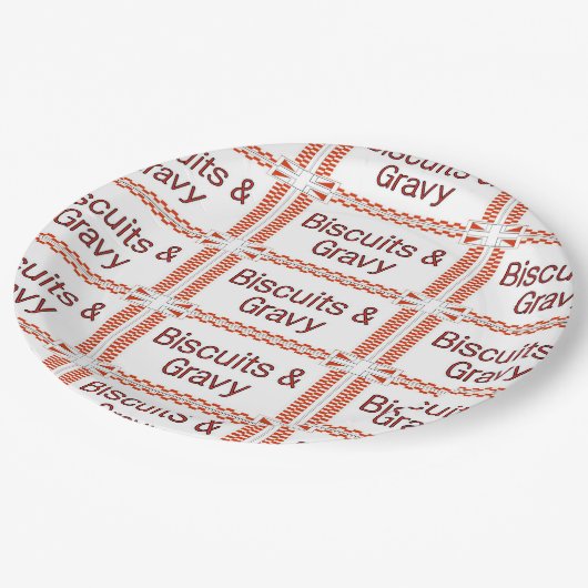 Koekjes en zwaardvis papieren bordje (Gekanteld)