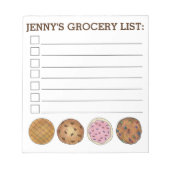 Koekjes Foodie Specialized Baking Grocery List Notitieblok (Voorkant)