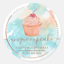 Koekjes gebakken banketbakkerswerk Ombre Berry Cup Ronde Sticker