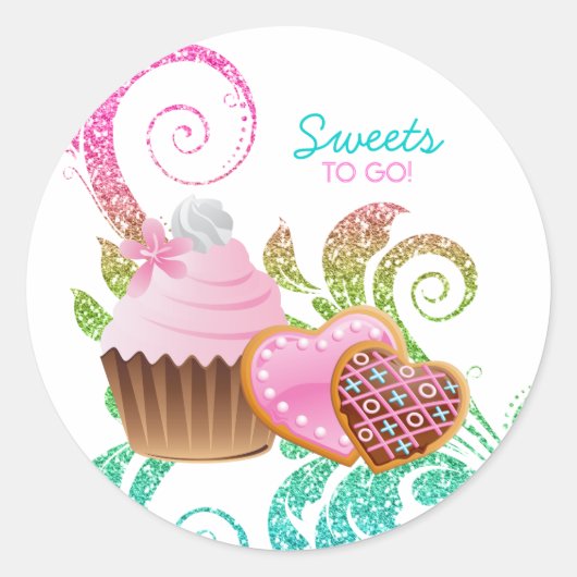 Koekjes gebakken koekjes en gebakjes scheermes ronde sticker (Voorkant)