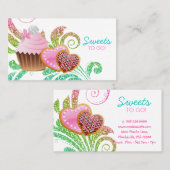 Koekjes gebakken koekjes en gebakjes scheermes visitekaartje (Voorkant / Achterkant)