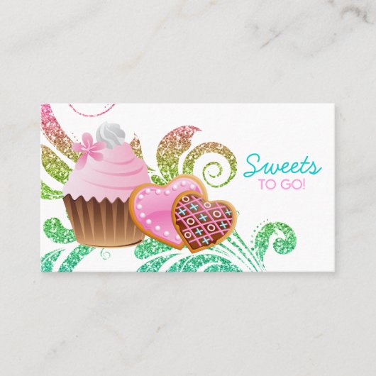 Koekjes gebakken koekjes en gebakjes scheermes visitekaartje (Voorkant)