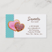 Koekjes gebakken koekjes en gebakken brood visitekaartje (Achterkant)