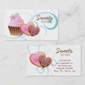 Koekjes gebakken koekjes, scheermessen, modern bla visitekaartje (Voorkant / Achterkant)