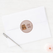 Koekjes gemaakt met liefde, feito com amor ronde sticker (Envelop)
