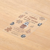 Koekjes & Hete Chocolade Chocolade Kinderen Winter Acryl Uitnodigingen (Laagn)